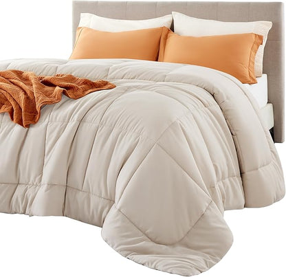 Bedsure Linen Queen All-Season Comforter