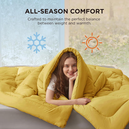 Bedsure Mustard Yellow Queen Comforter